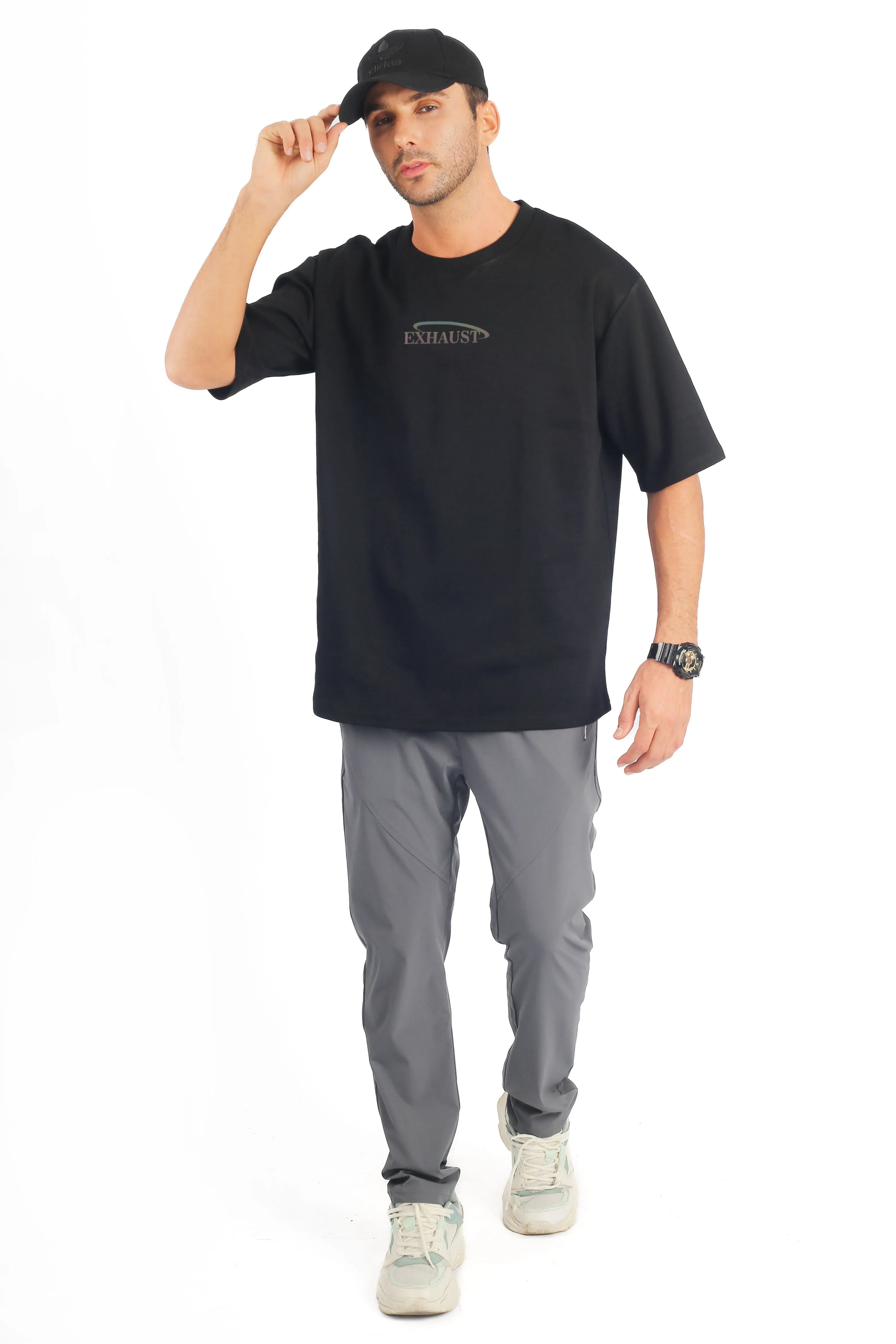 EXHAUST ROUND NECK T SHIRT [OVERSIZE] 1665