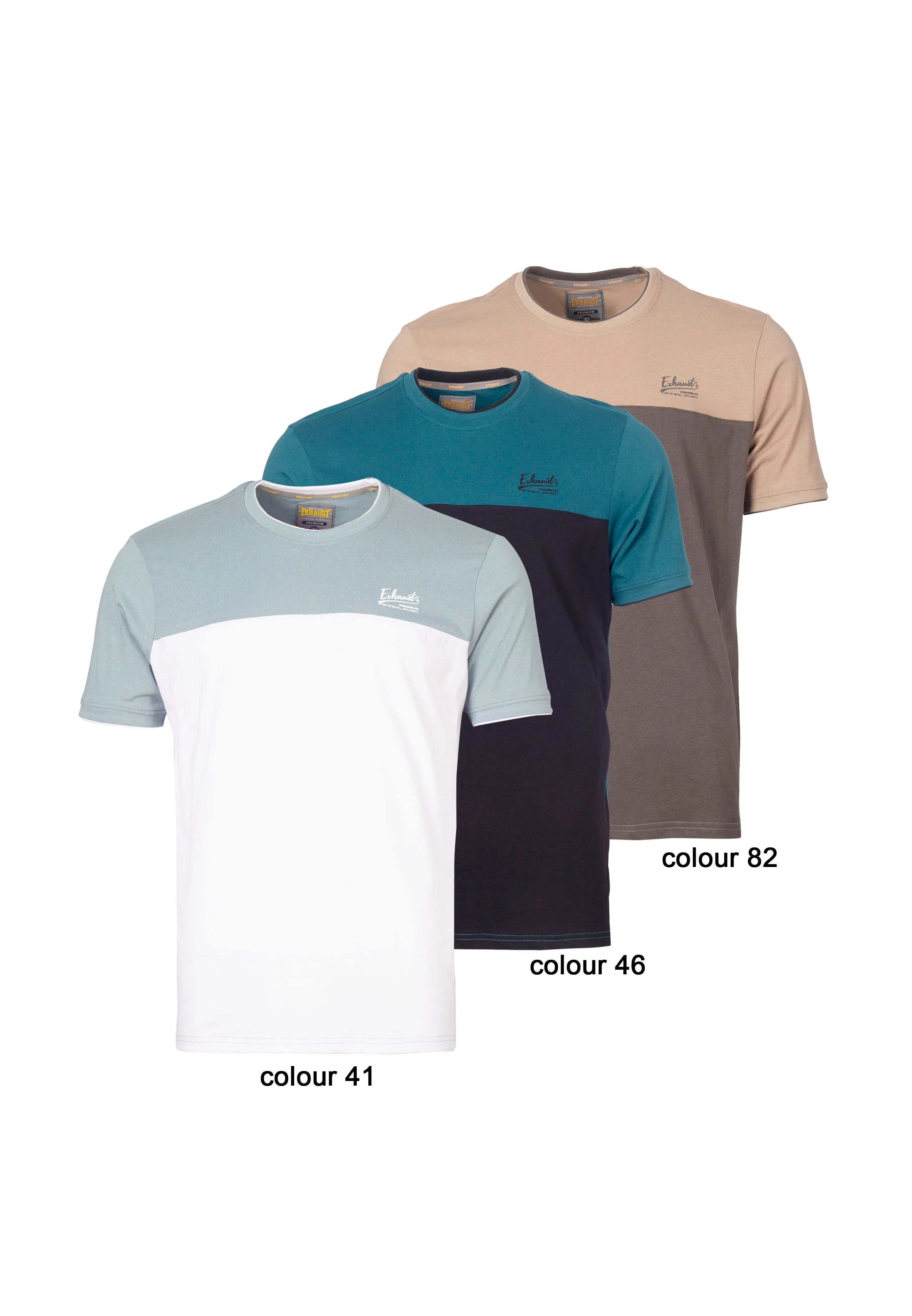 EXHAUST SHORT SLEEVE ROUND NECK T-SHIRT [FREE CUT] 1687