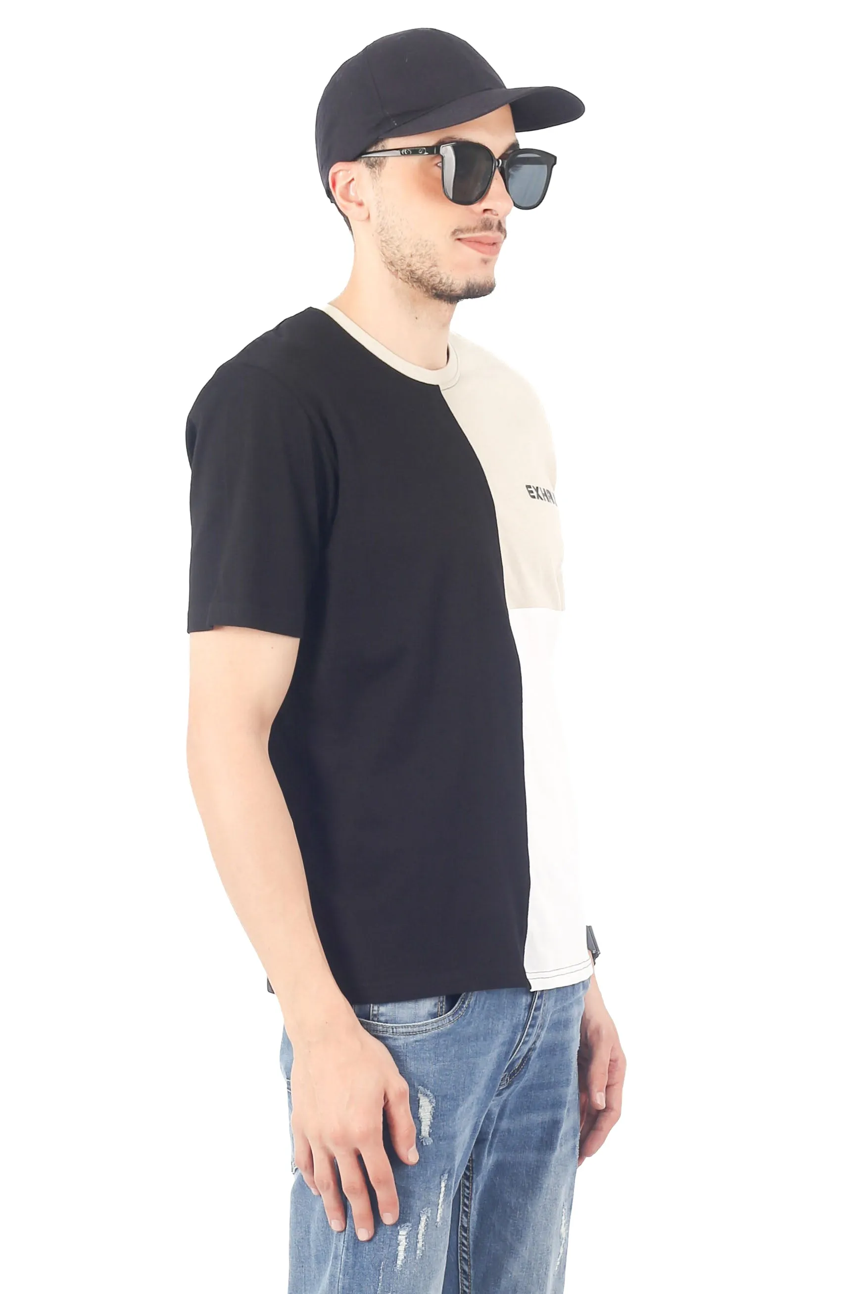 EXHAUST SHORT SLEEVE ROUND NECK T-SHIRT [FREE CUT] 1689