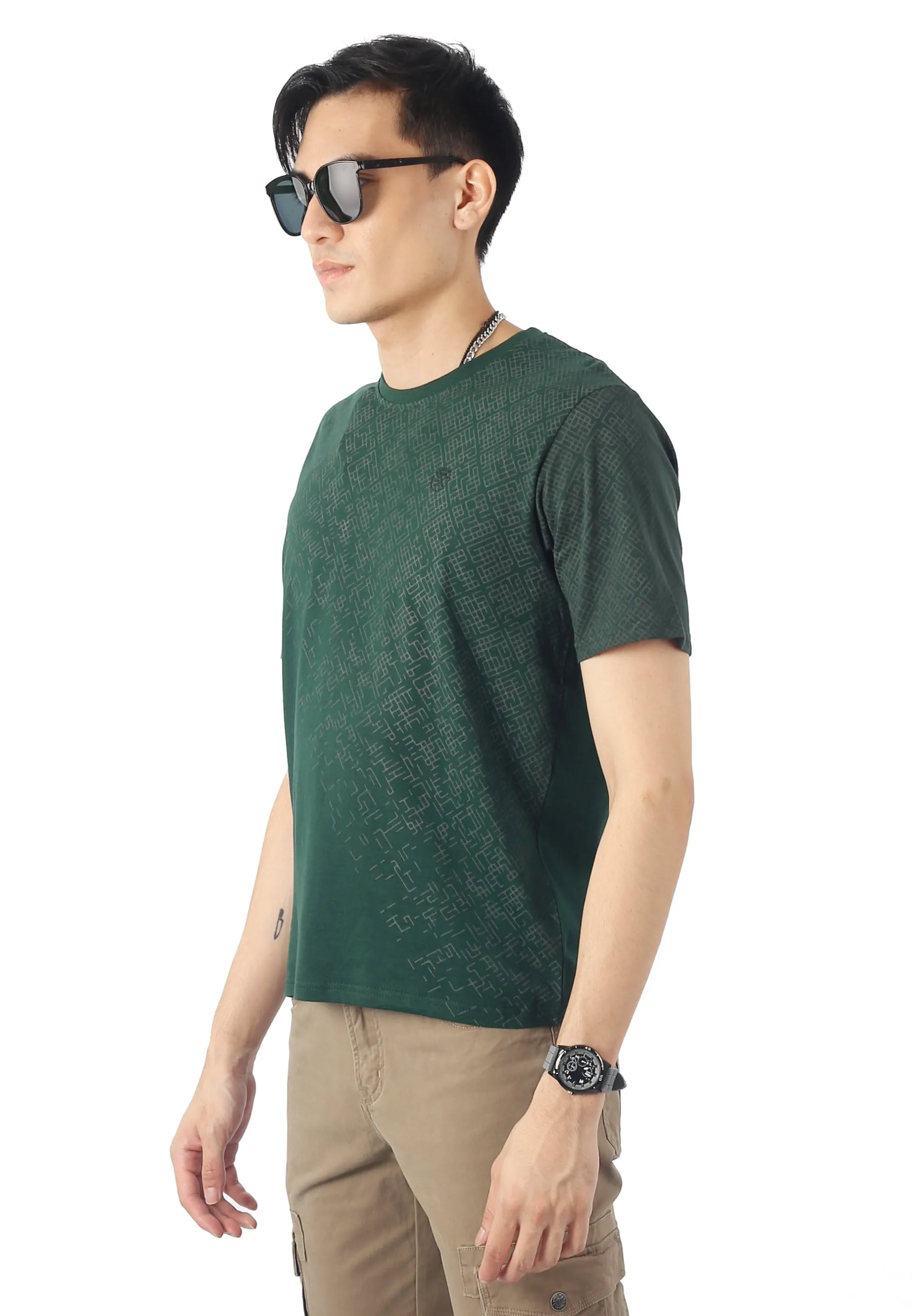 EXHAUST SHORT SLEEVE ROUND NECK T-SHIRT [FREE CUT] 1690