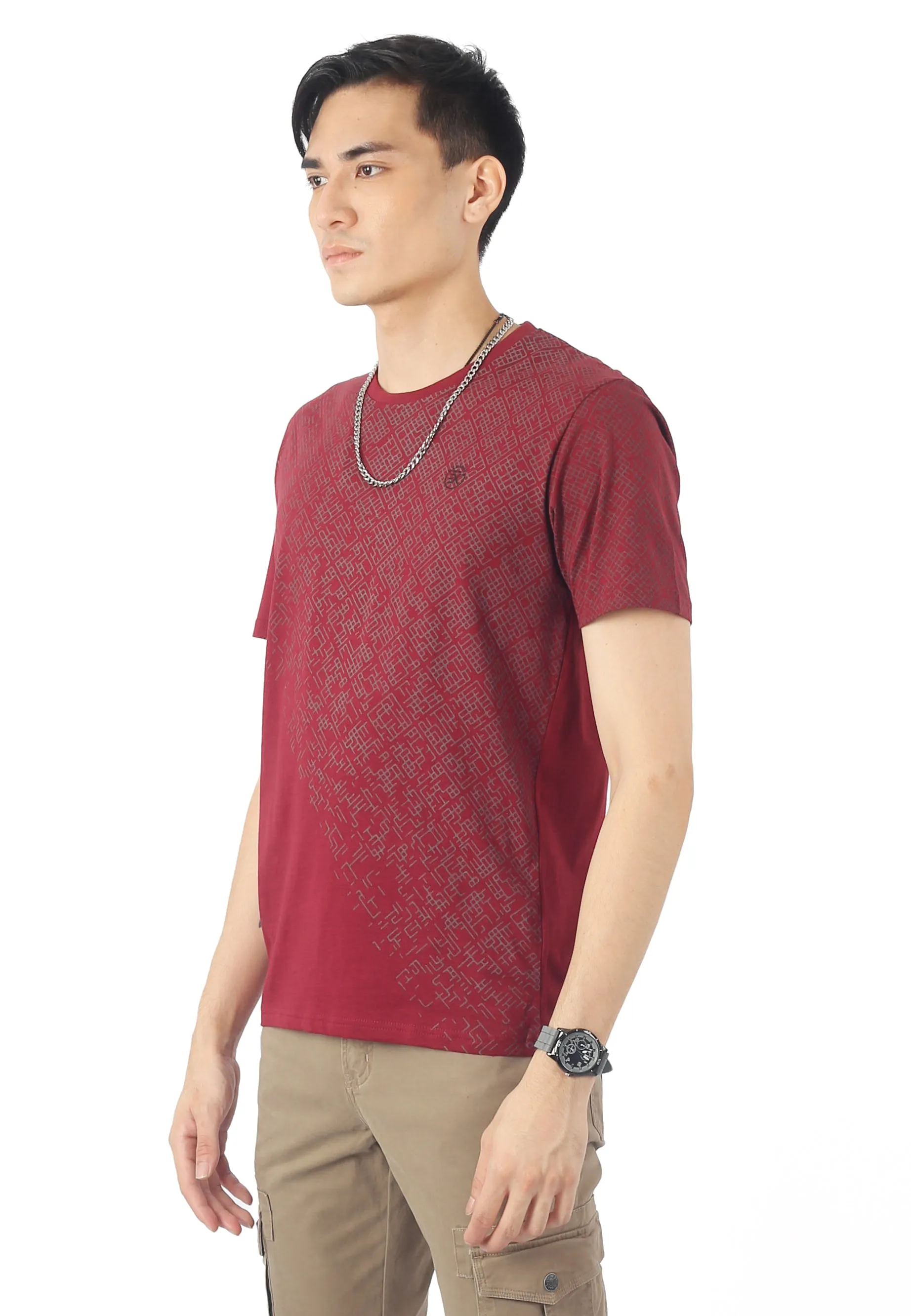 EXHAUST SHORT SLEEVE ROUND NECK T-SHIRT [FREE CUT] 1690