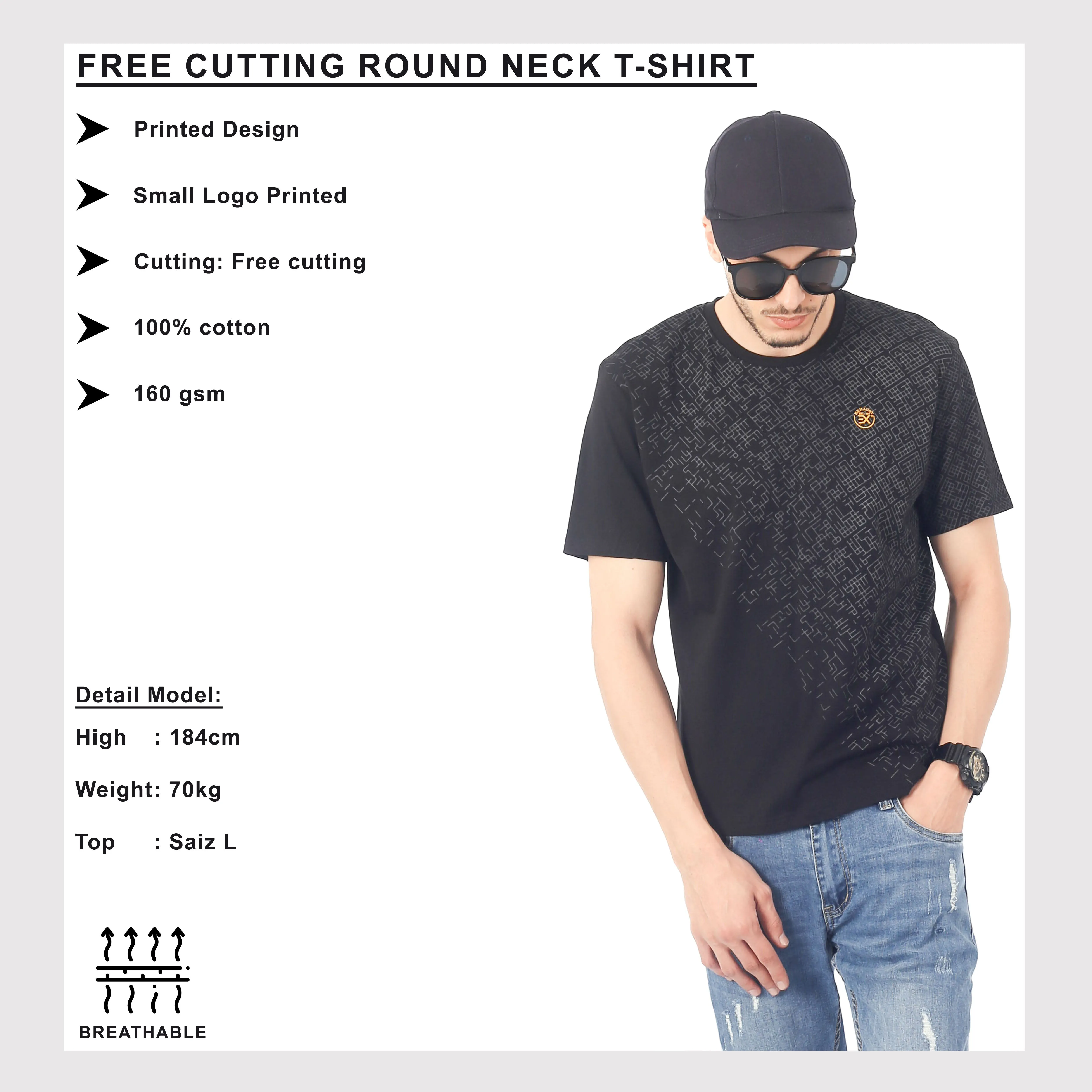 EXHAUST SHORT SLEEVE ROUND NECK T-SHIRT [FREE CUT] 1690