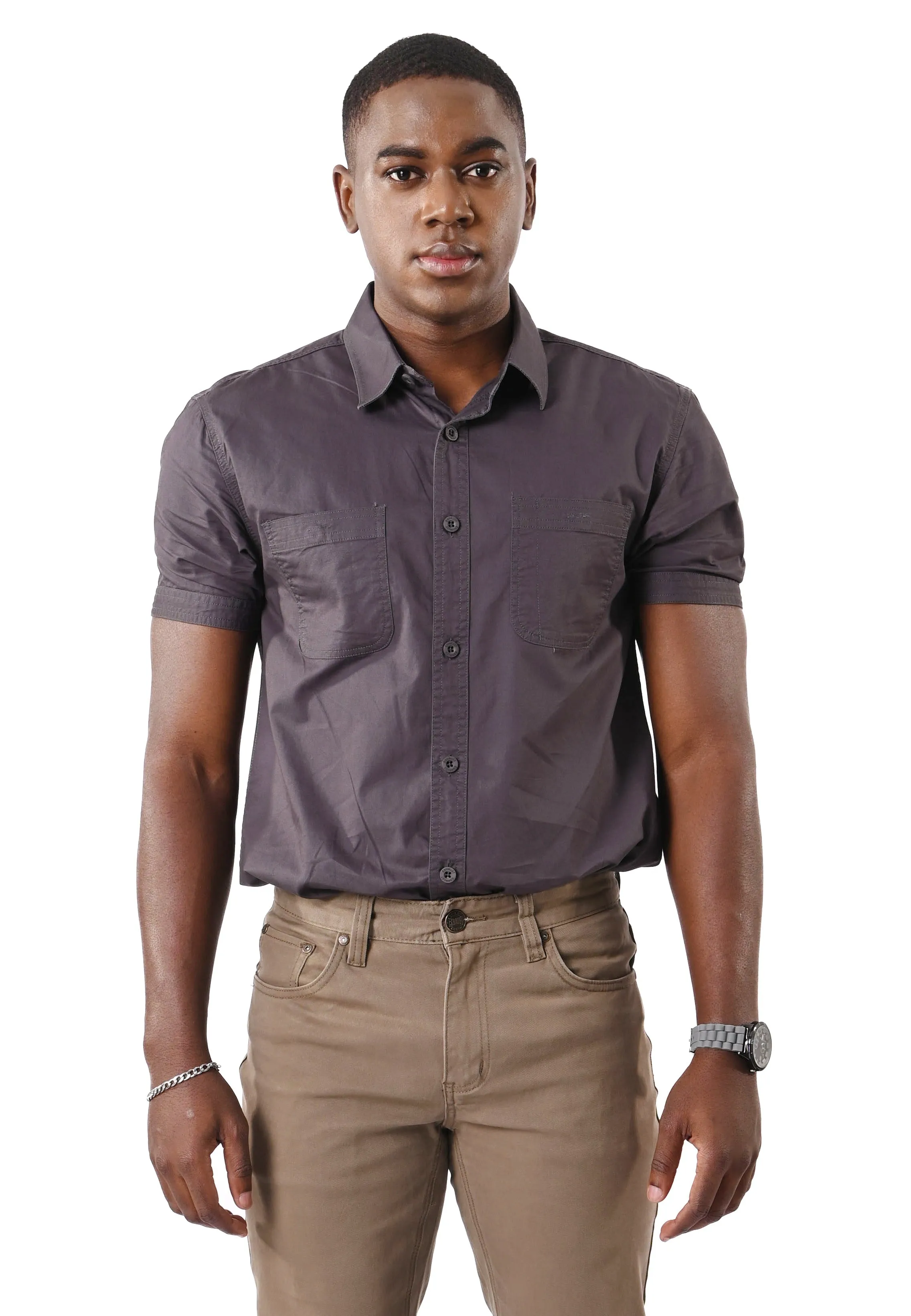 EXHAUST SHORT SLEEVE SHIRT [SEMI FIT] 1494