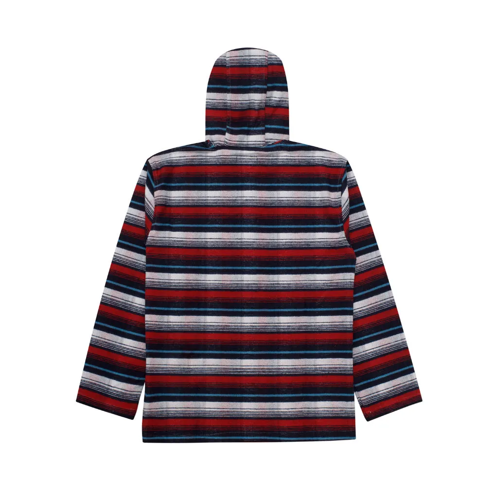 Flannel HoodieShirt CAPRI BLUE RED