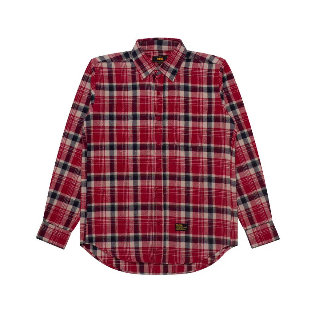 Flannel VIENA RED GREY