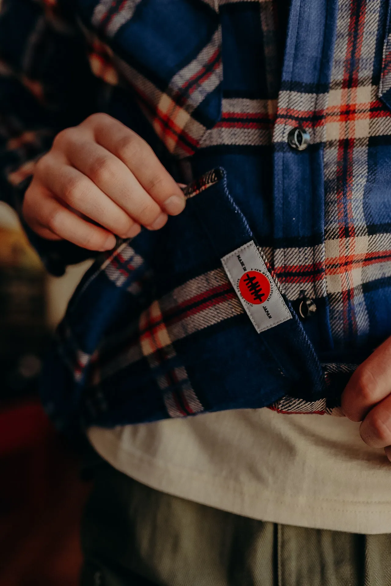 Flannel Work Shirt- Navy Slub