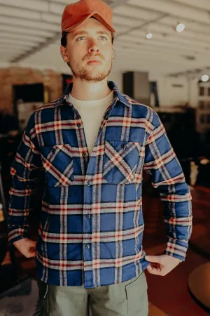 Flannel Work Shirt- Navy Slub