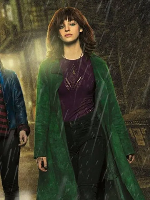 Gotham Knights 2023 Duela Green Wool Trench Coat