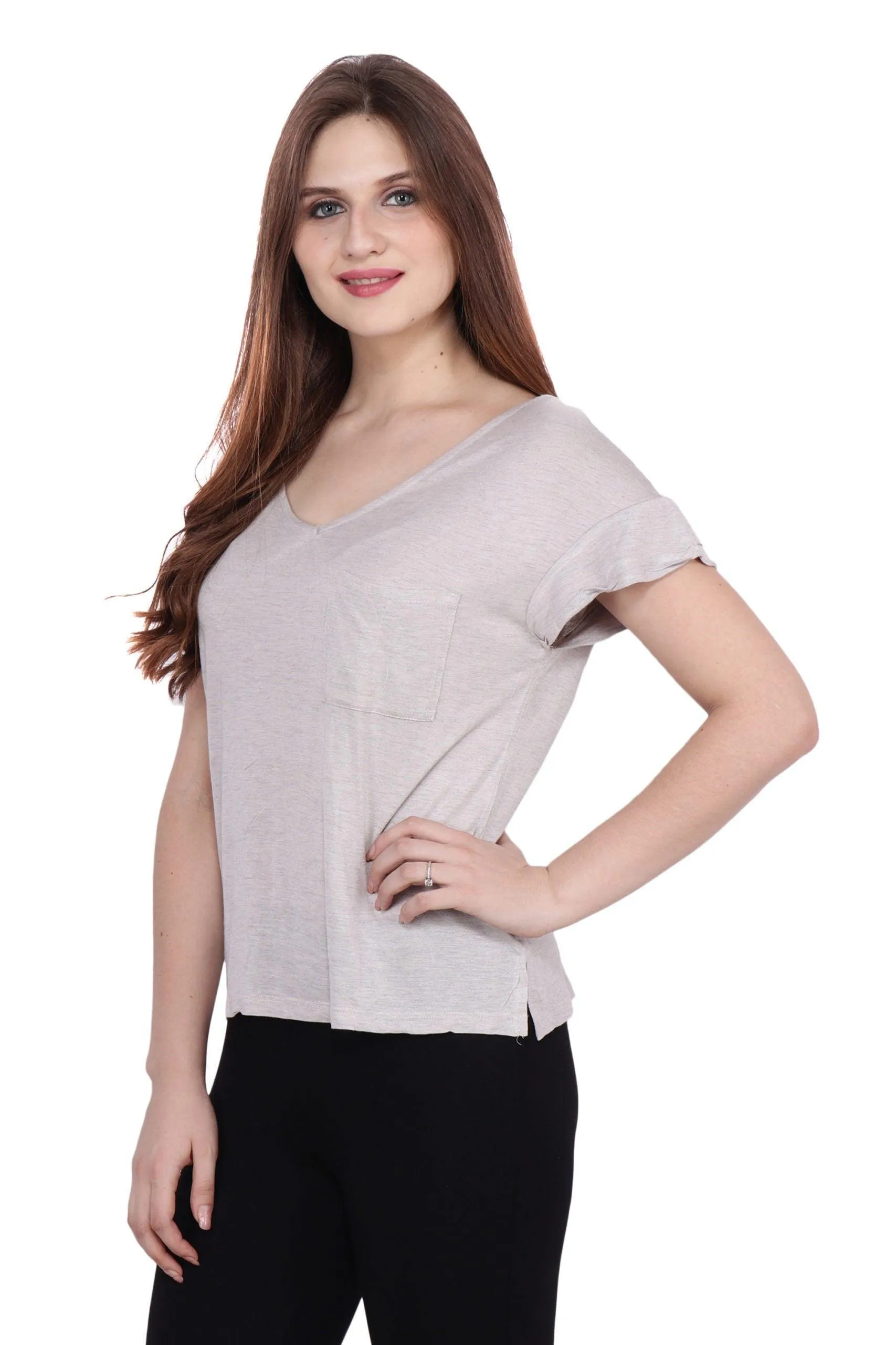 Grey Solid T-shirt