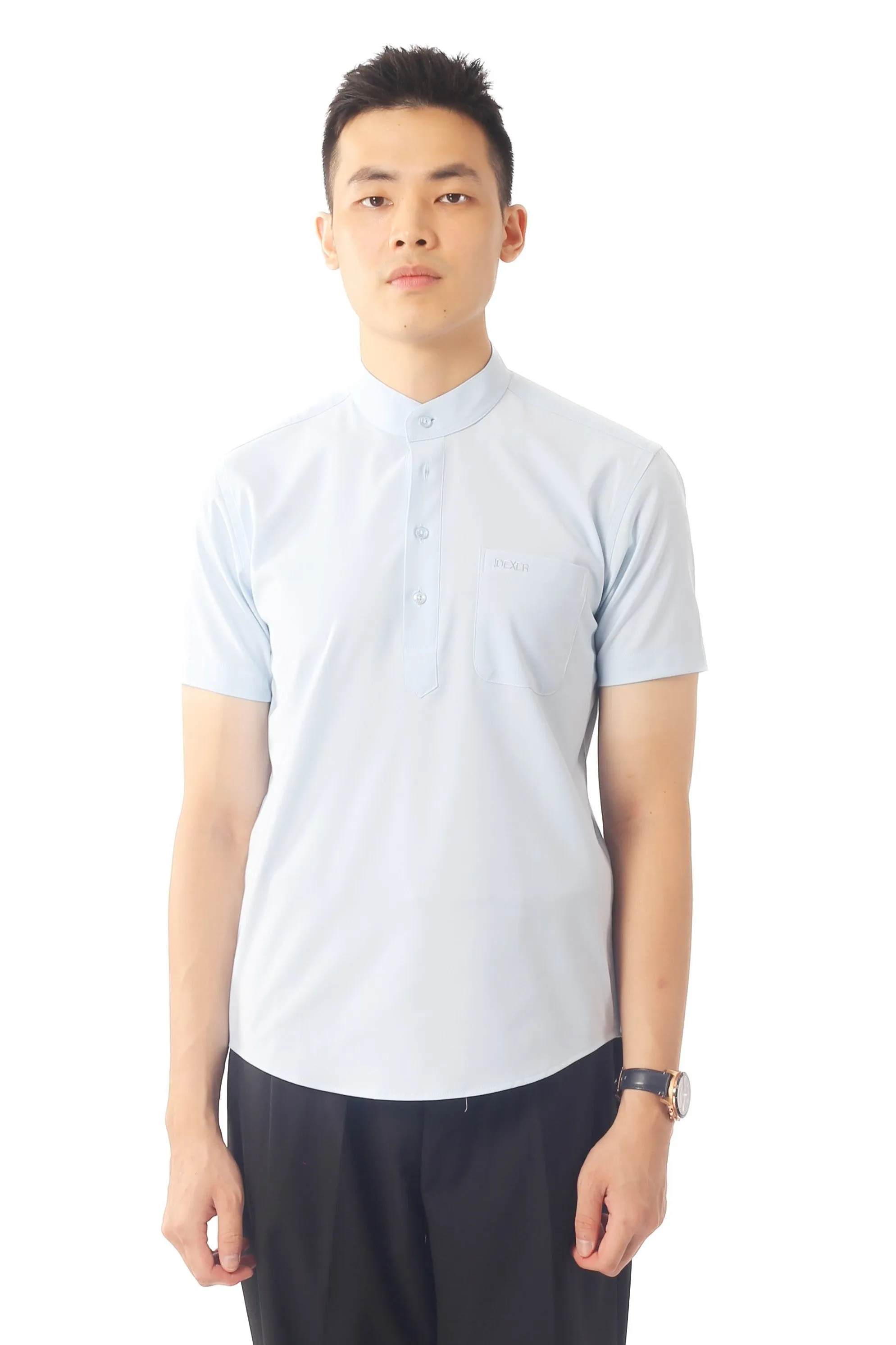 IDEXER MANDARIN SHORT SLEEVE SHIRT [SLIM FIT] ID0263