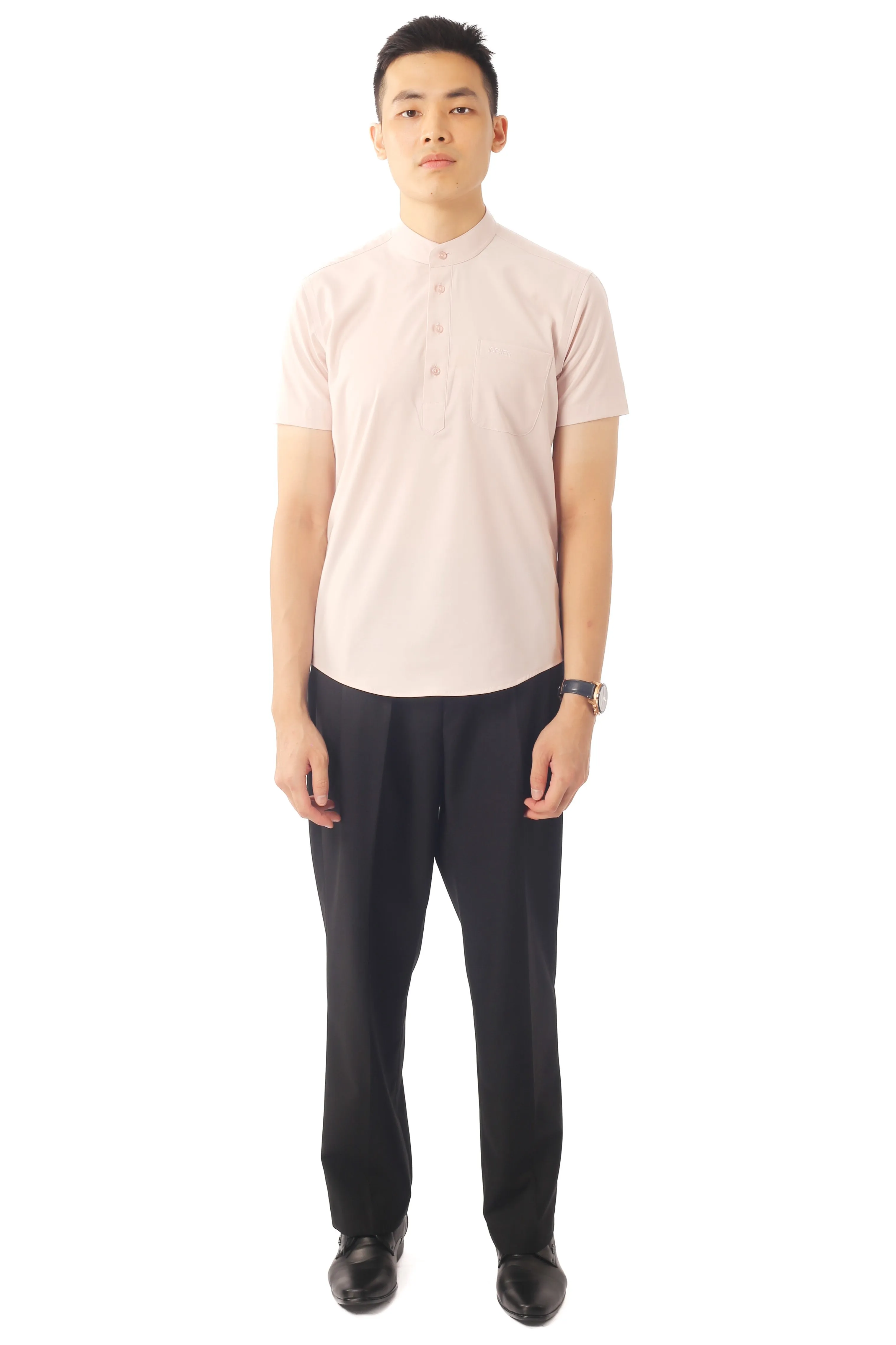 IDEXER MANDARIN SHORT SLEEVE SHIRT [SLIM FIT] ID0263