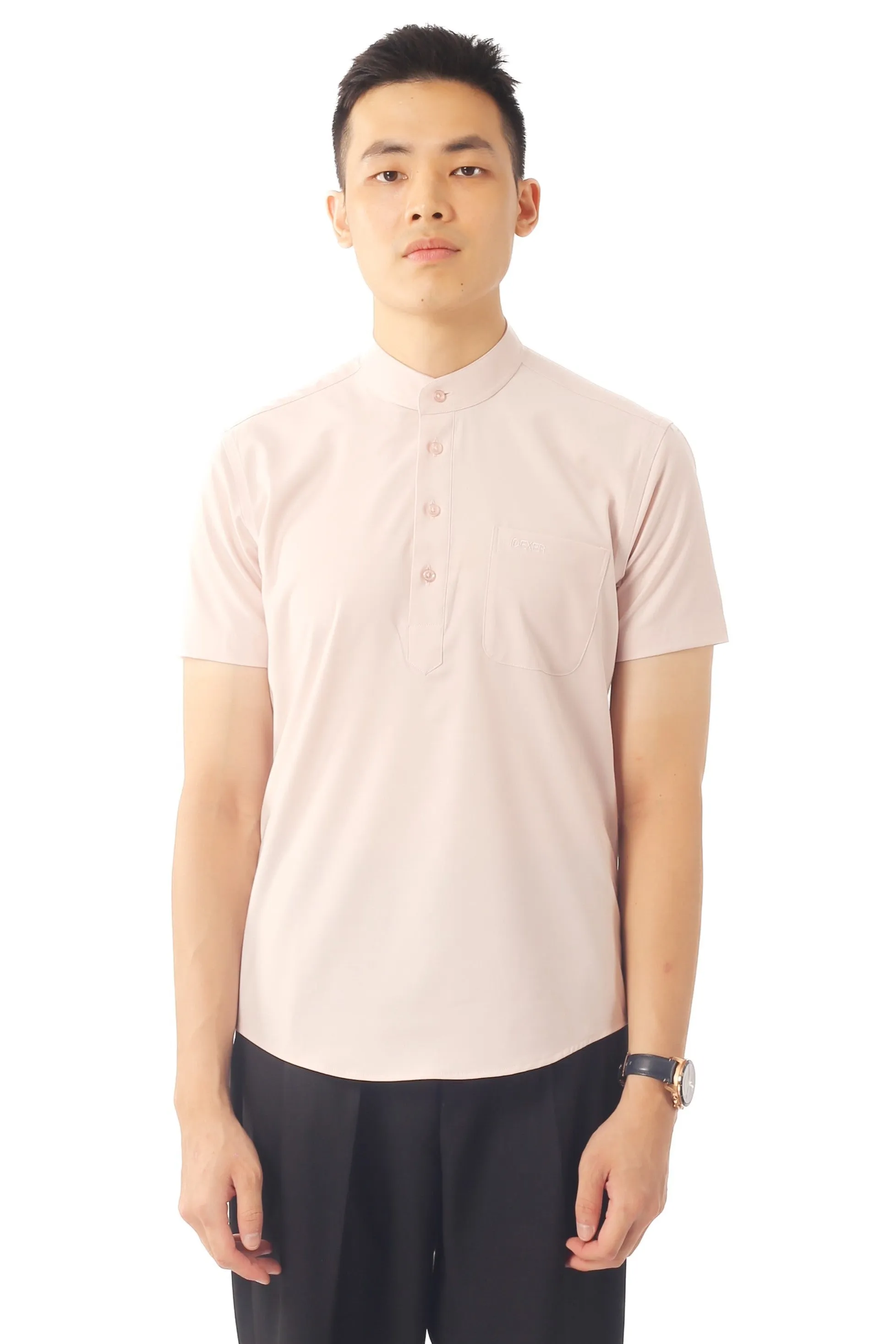 IDEXER MANDARIN SHORT SLEEVE SHIRT [SLIM FIT] ID0263