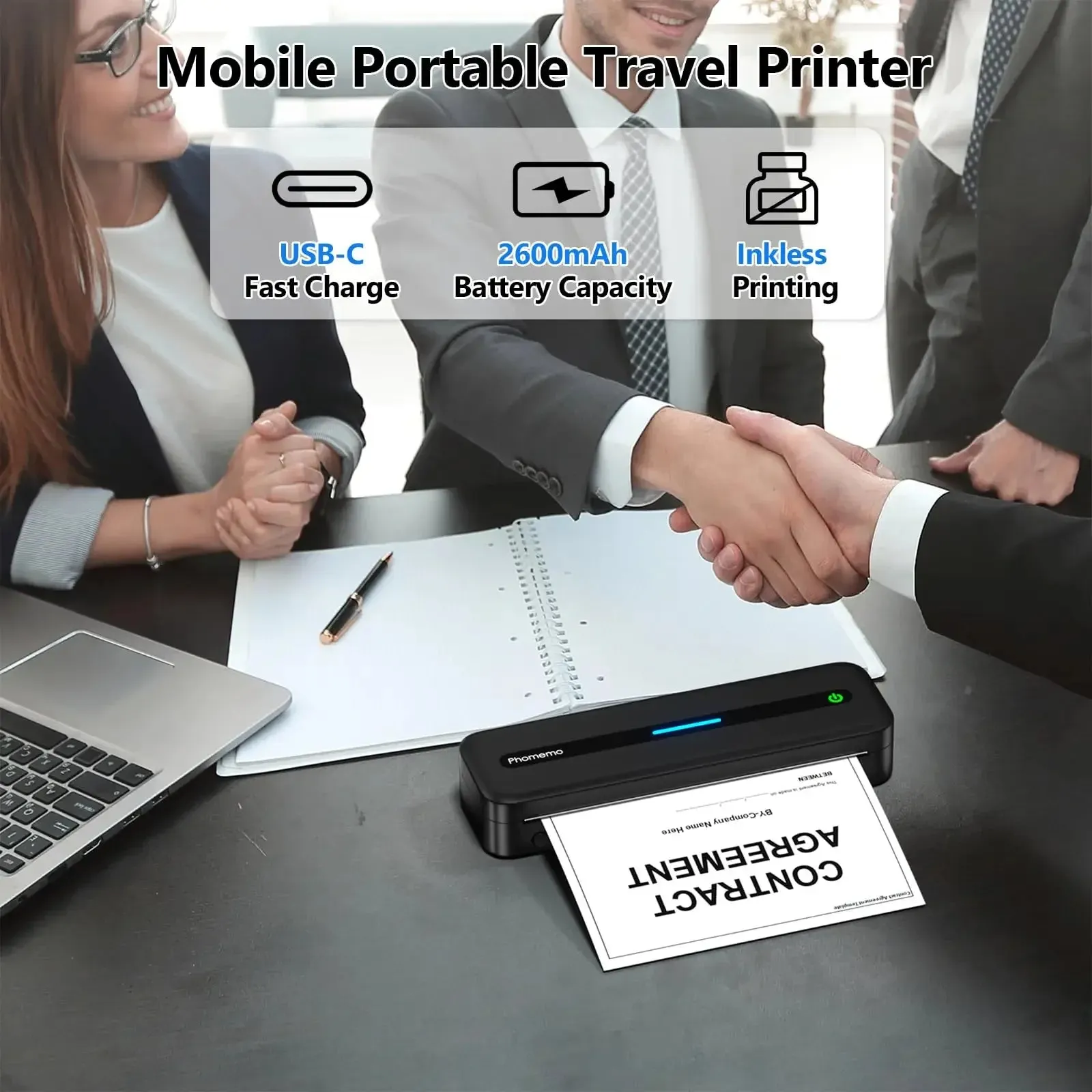 Inkless M832 Portable Wireless Bluetooth Thermal Printer