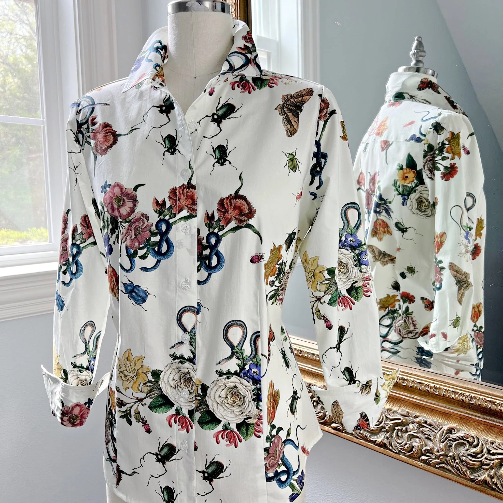 Ivory Grand Botanical Ladies Shirt