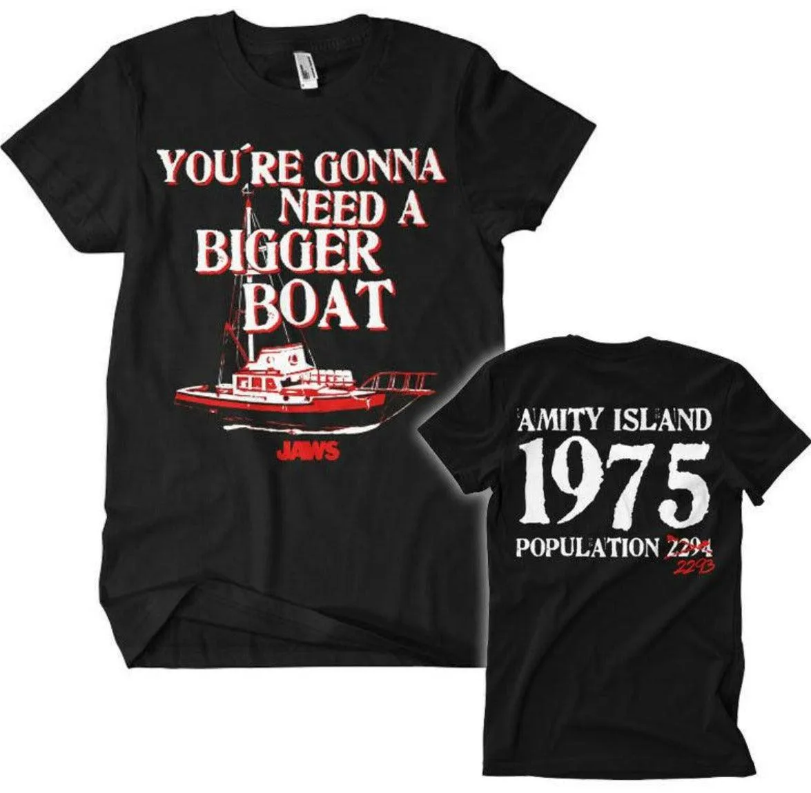 JAWS - Bigger Boat - Classic Horror Movie T-Shirt