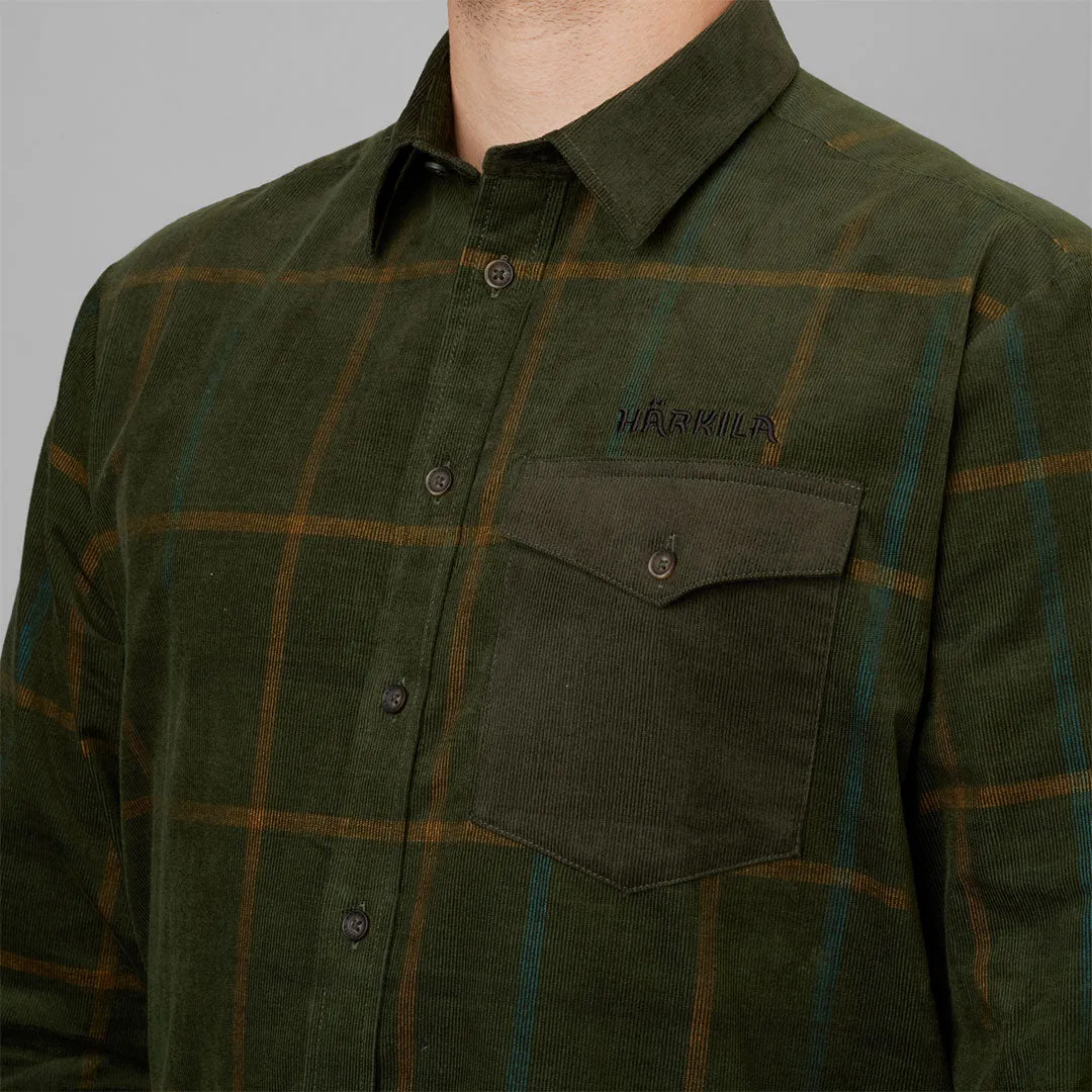 Kaldfjord Corduroy Check Shirt - Willow Green Check by Harkila