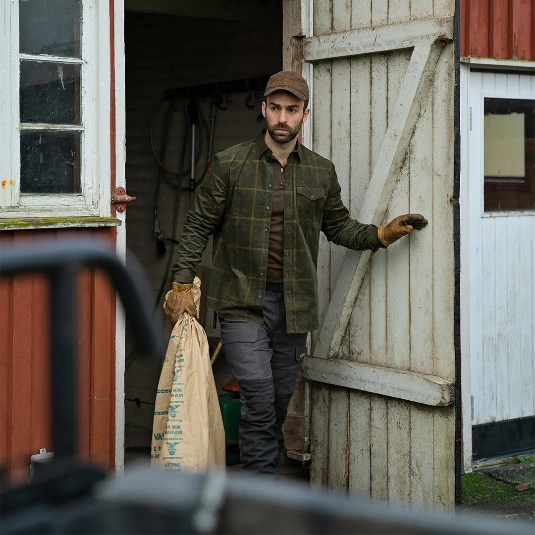 Kaldfjord Corduroy Check Shirt - Willow Green Check by Harkila