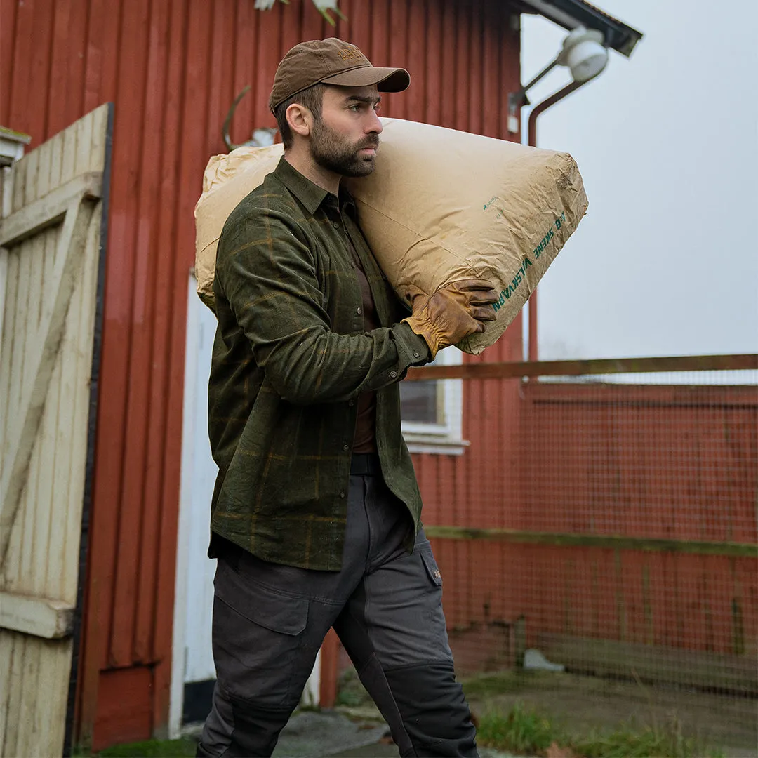 Kaldfjord Corduroy Check Shirt - Willow Green Check by Harkila