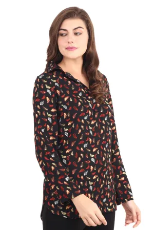 Leaf Printed Multicolor Tunic