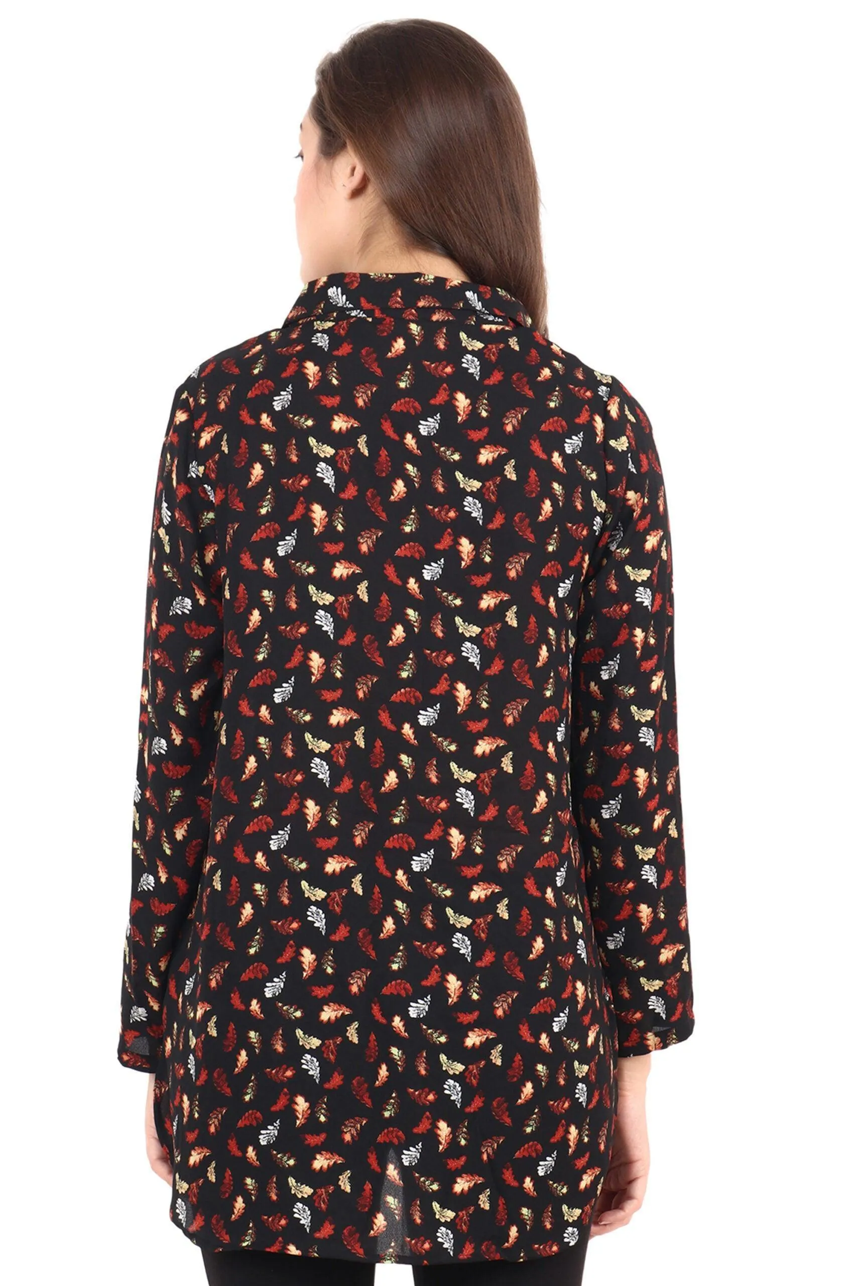 Leaf Printed Multicolor Tunic