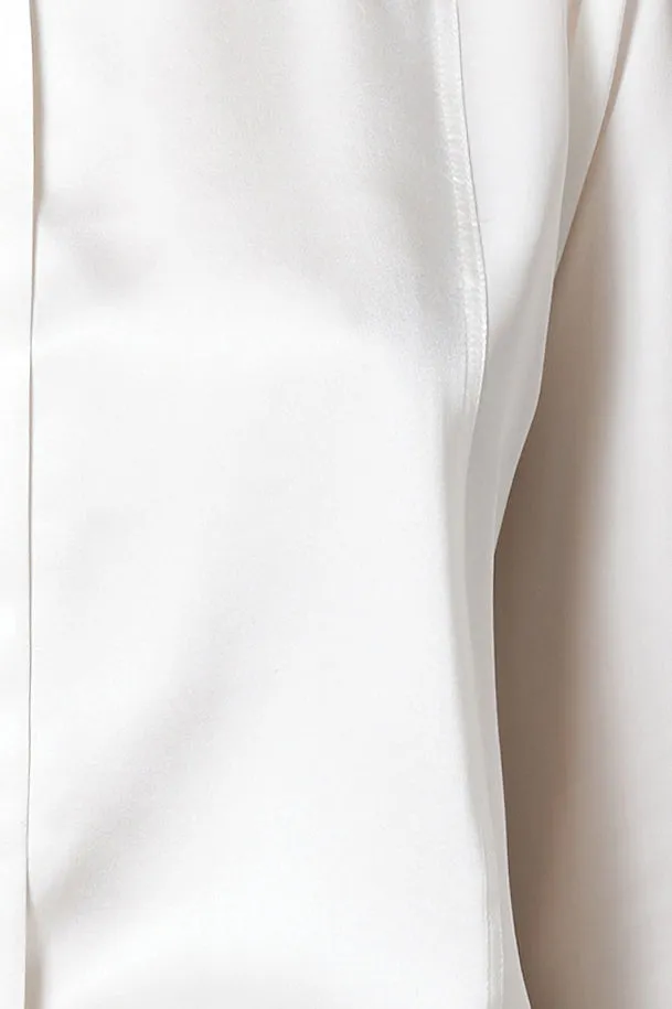 LOCK white - silk shirt