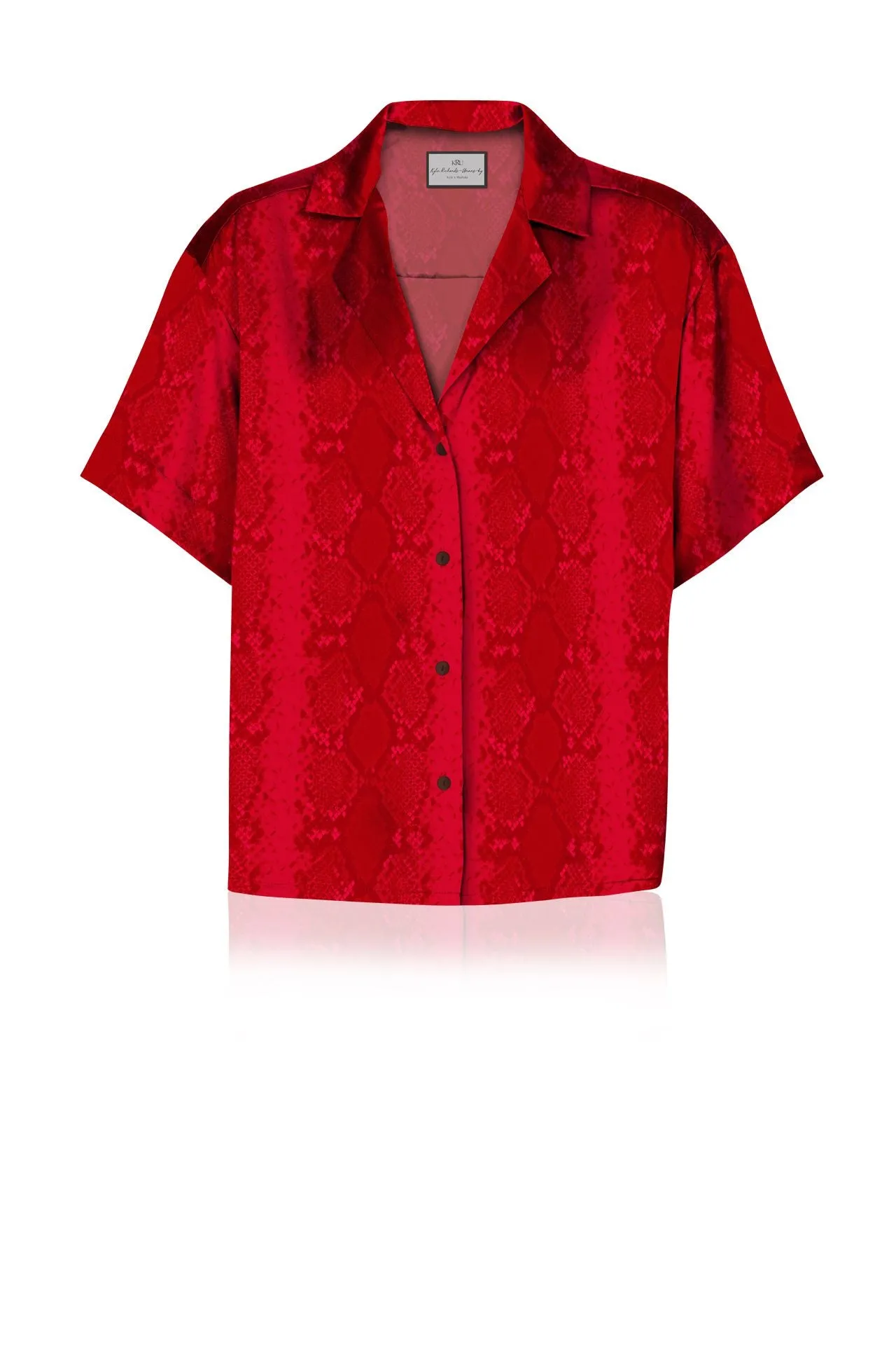 Made With Cupro Biodegradable Fabrics Satin Silk  Half Sleeve Shirt