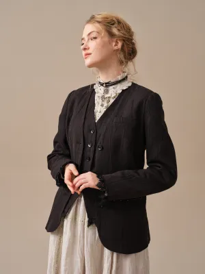 Mae 30 | 100% Linen Jacket with Vest