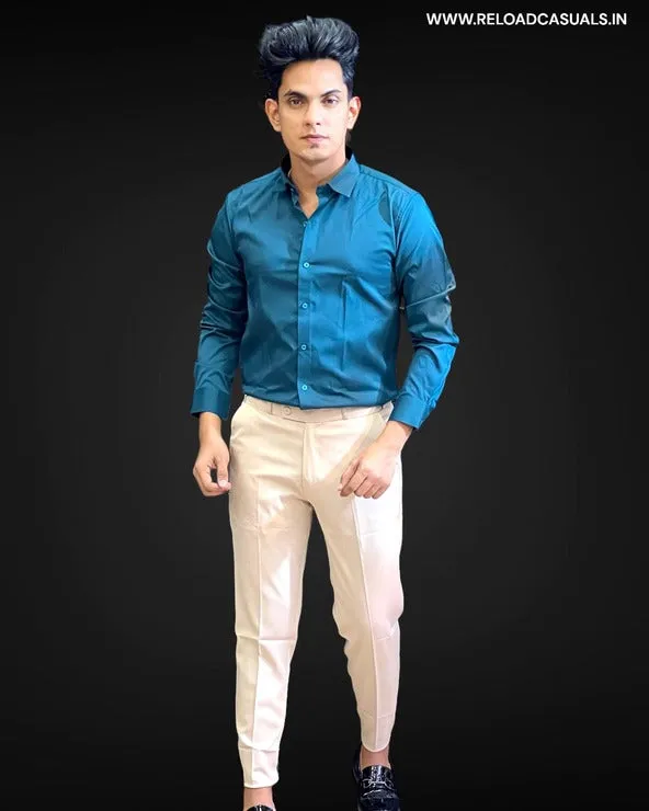 Matty Cotton Fabric Shirt & Adj Lycra Pant - Combo