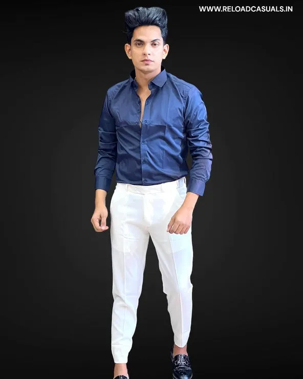 Matty Cotton Fabric Shirt & Adj Lycra Pant - Combo