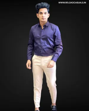 Matty Cotton Fabric Shirt & Adj Lycra Pant - Combo