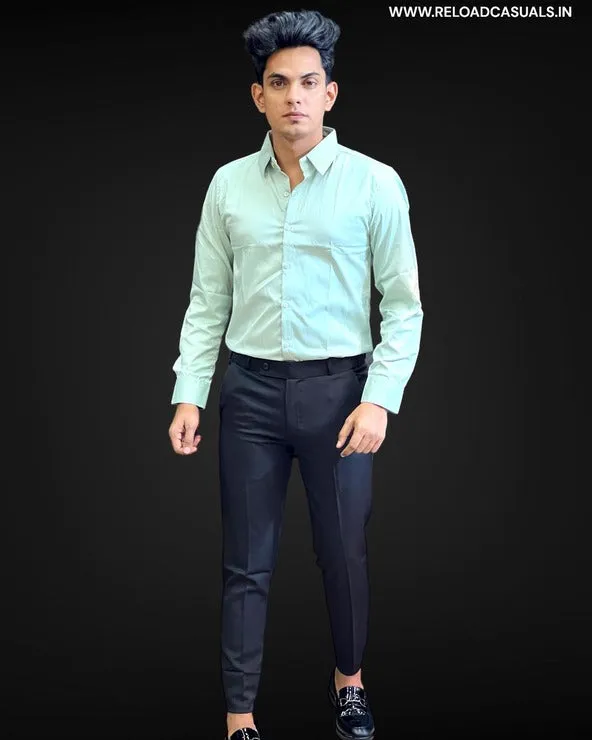 Matty Cotton Fabric Shirt & Adj Lycra Pant - Combo