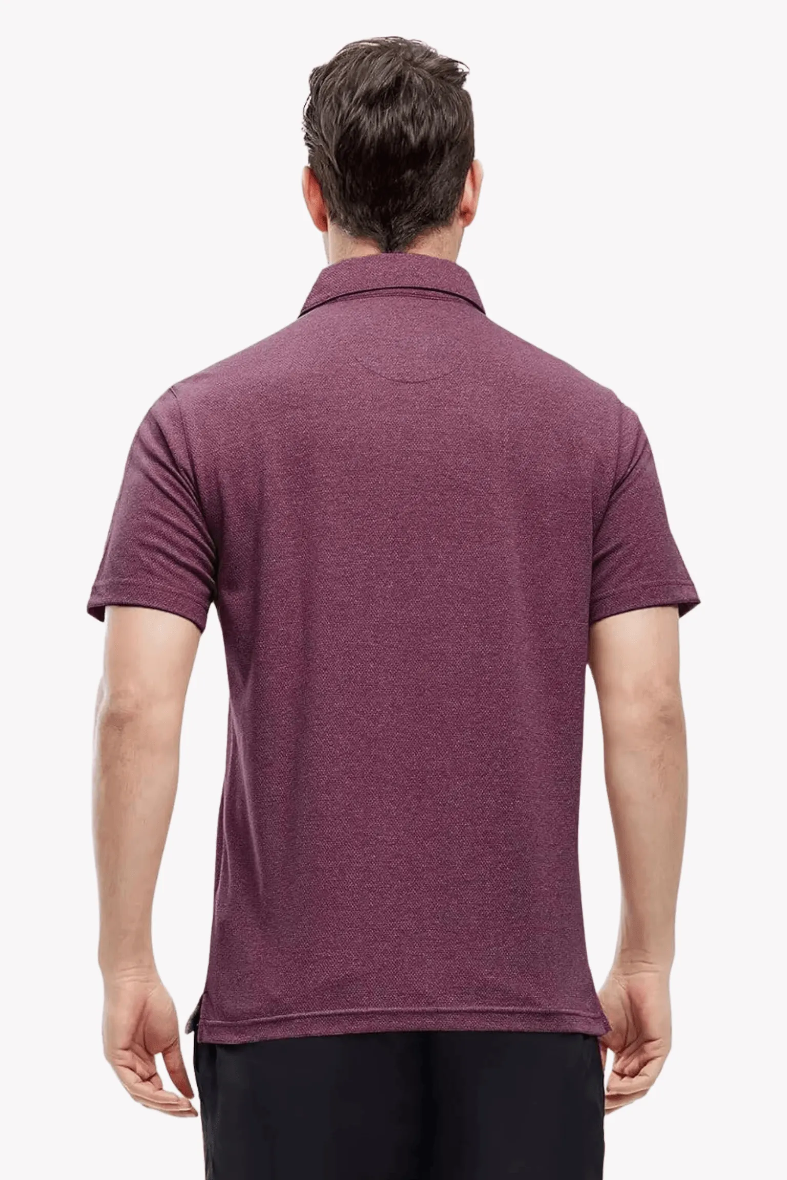 Men's Premium Stretchable Plain Polo Shirt Burgundy