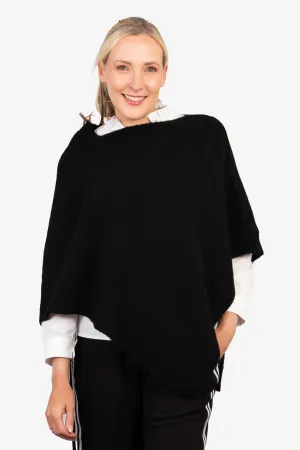 Nina Knitted Poncho - Black