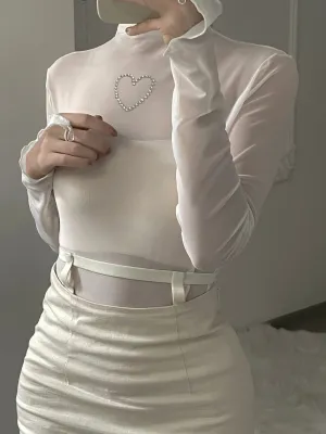 [Nololita] Fine Snow Heart Top