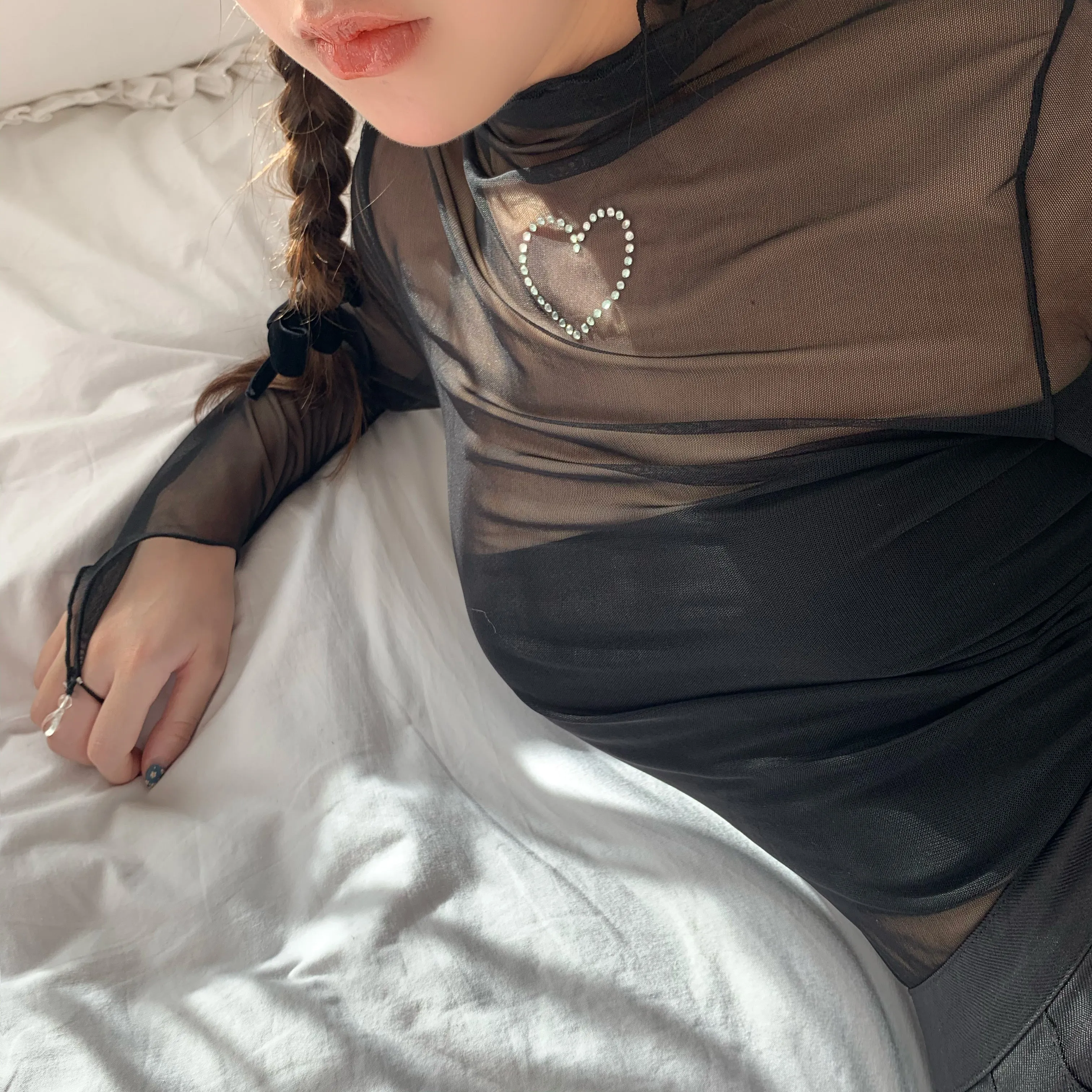 [Nololita] Fine Snow Heart Top