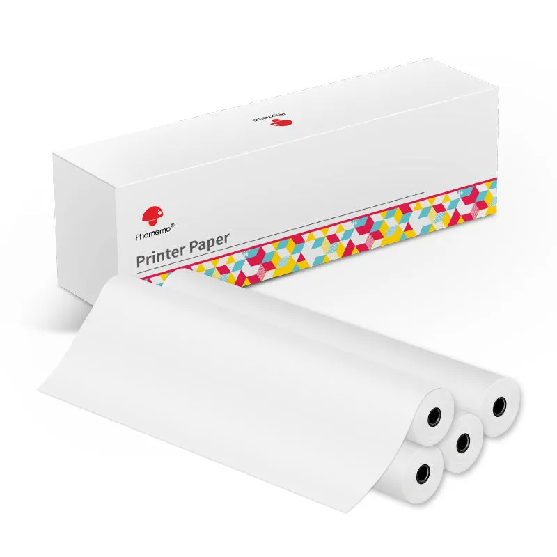 Phomemo 2/4 Rolls Thermal Paper For M832 Portable Printer