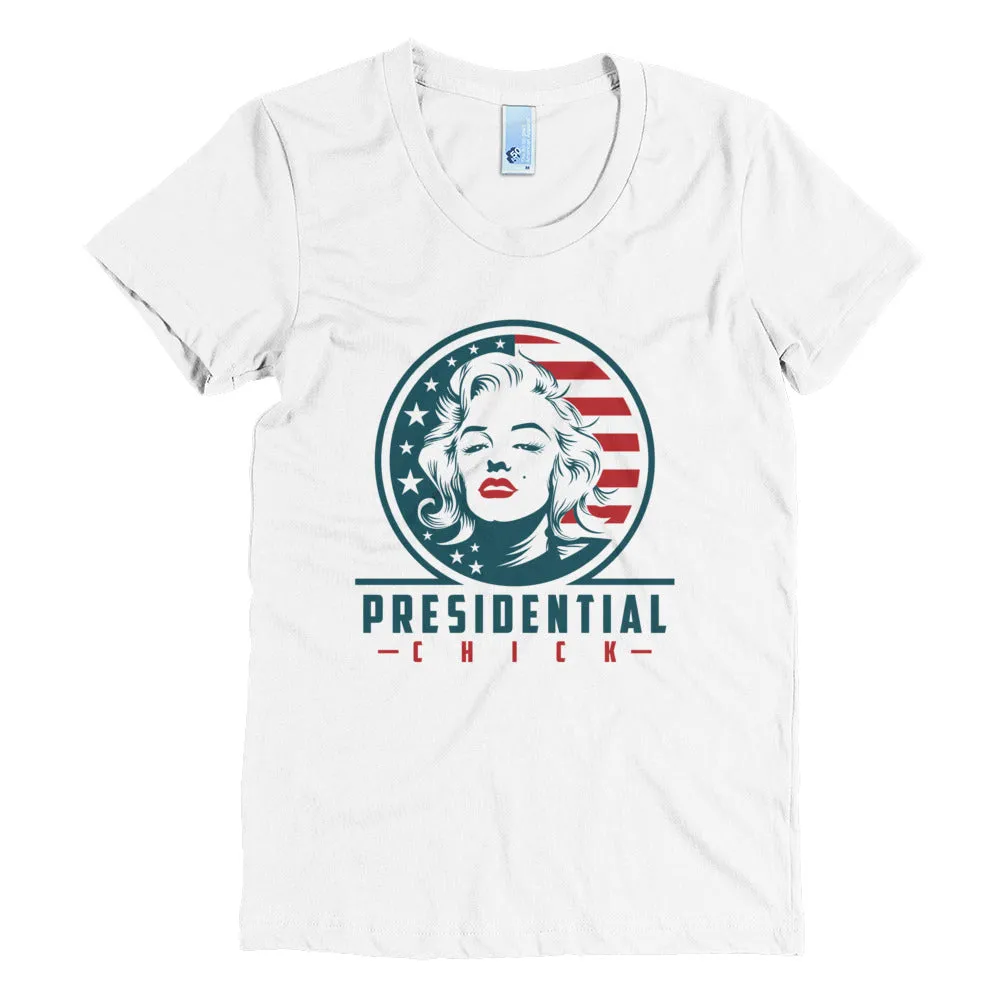 Presidential Chick Red Women's Crew Neck Tee