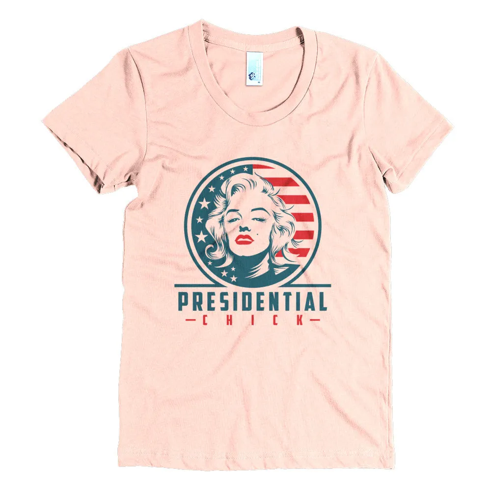 Presidential Chick Red Women's Crew Neck Tee