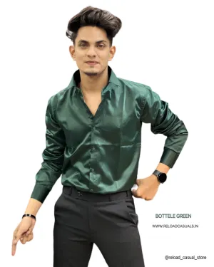 Satin Shirt & Adj Lycra Pant - Combo