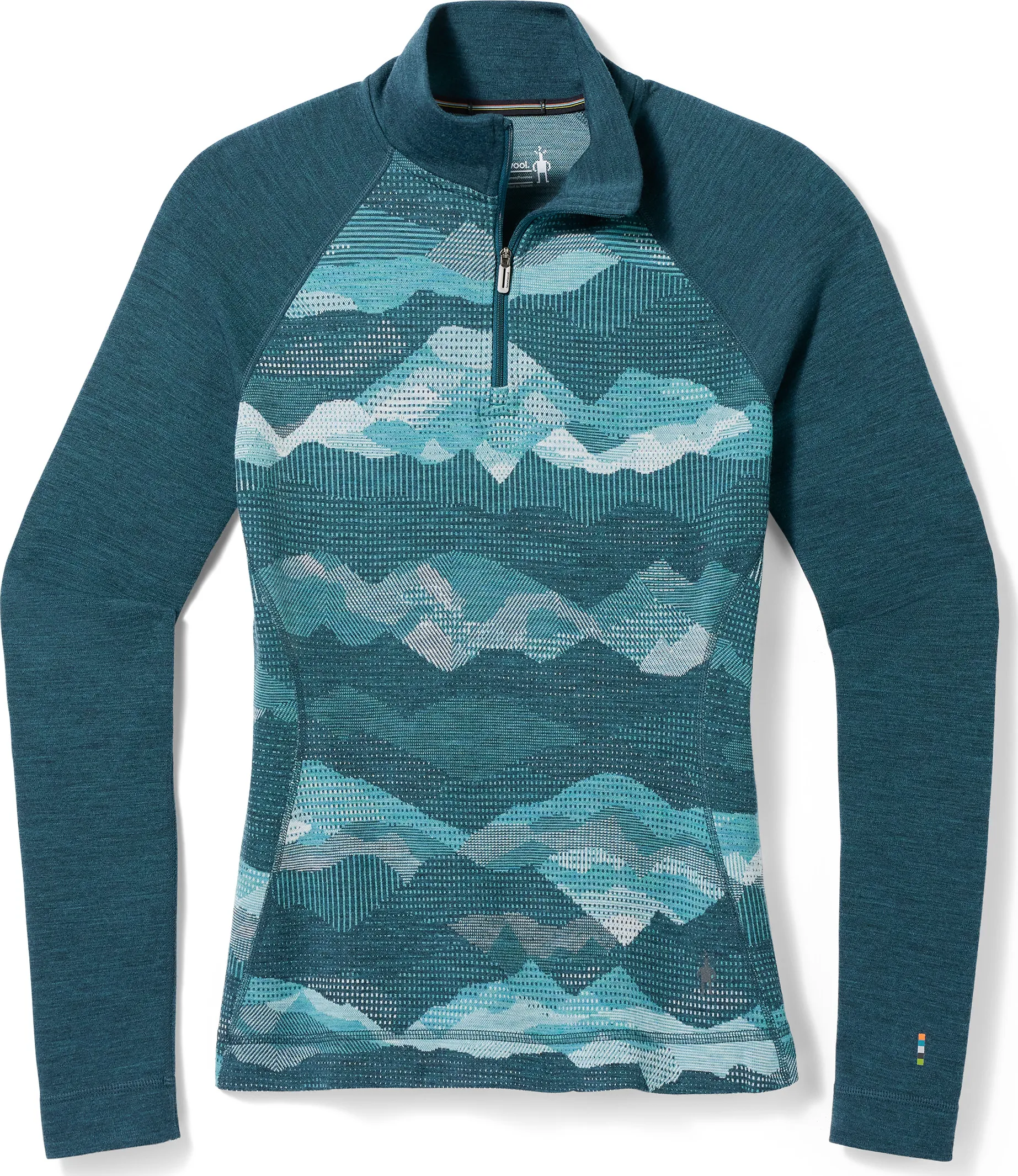 Smartwool Women&#x27;s Classic Thermal Merino Base Layer 1/4 Zip Boxed Twilight Blue Mtn Scape | Buy Smartwool Women&#x27;s Classic Thermal Merino Base Layer 1/4 Zip Boxed Twilight Blue Mtn Scape here | Outnorth