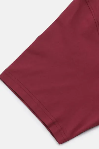 Technosport Active Men's Cotflex Half Sleeve T-Shirt OR-30 (Berry Red)