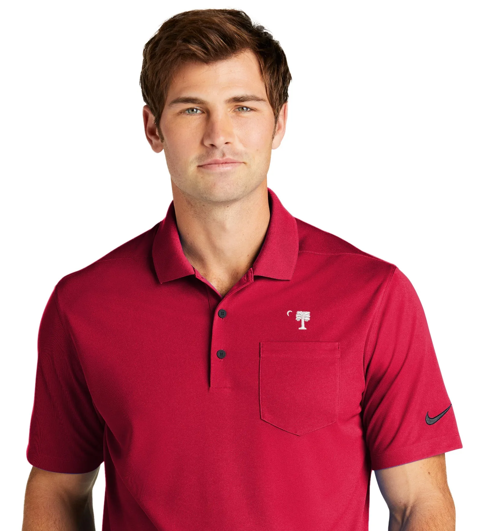 The Citadel, "Big Red" logo, Nike Dri-FIT Micro Pique 2.0 Pocket Polo Shirt