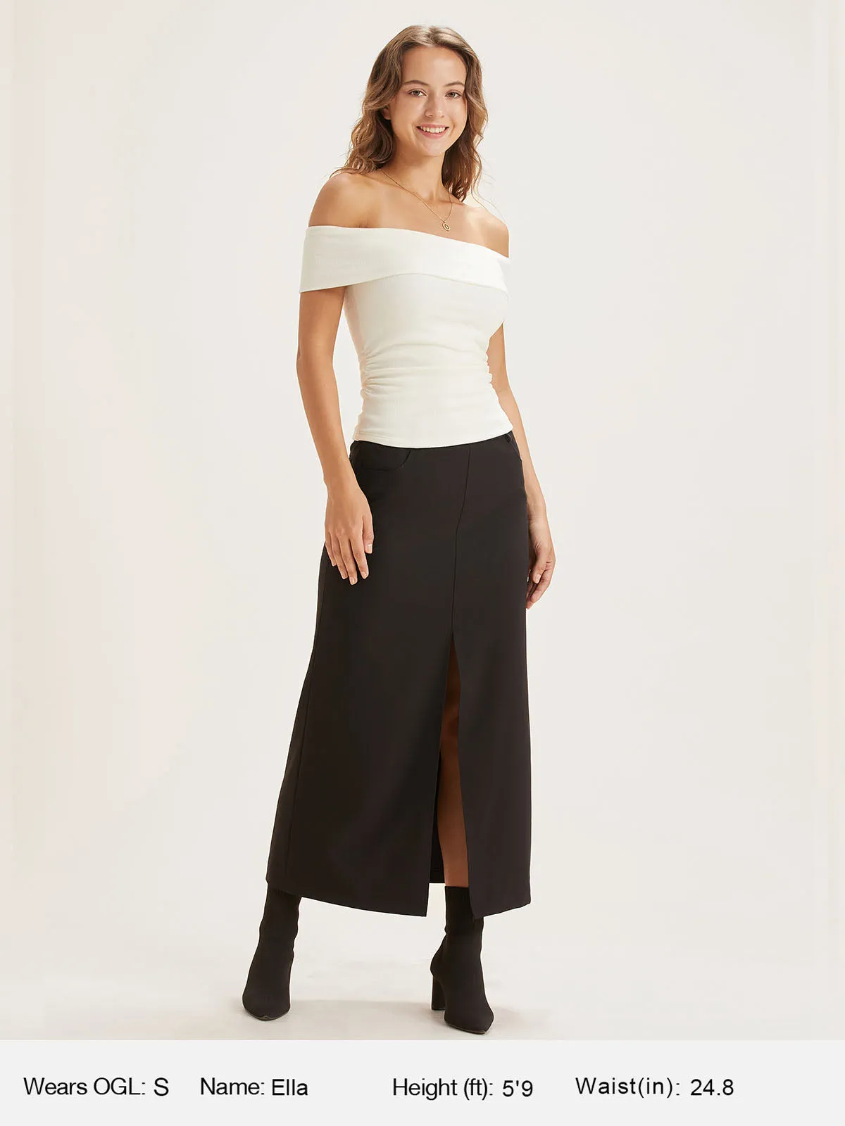 Thermal Brushed Off-The-Shoulder Brami Top