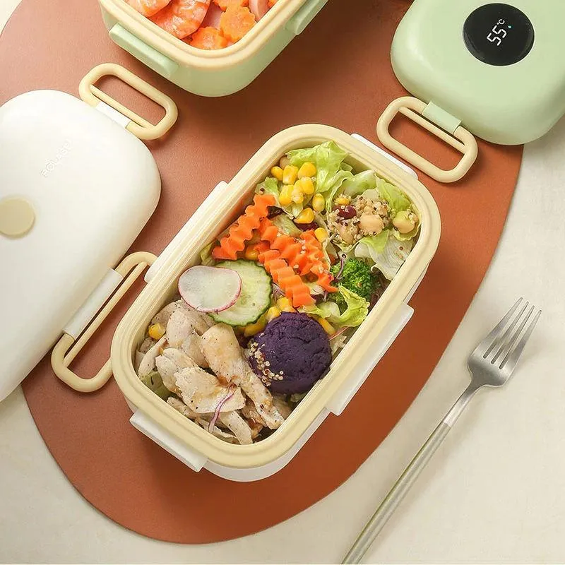 Thermal Insulation Lunch Box For Adult Kids Intelligent Display Temperature Storage Food Containers