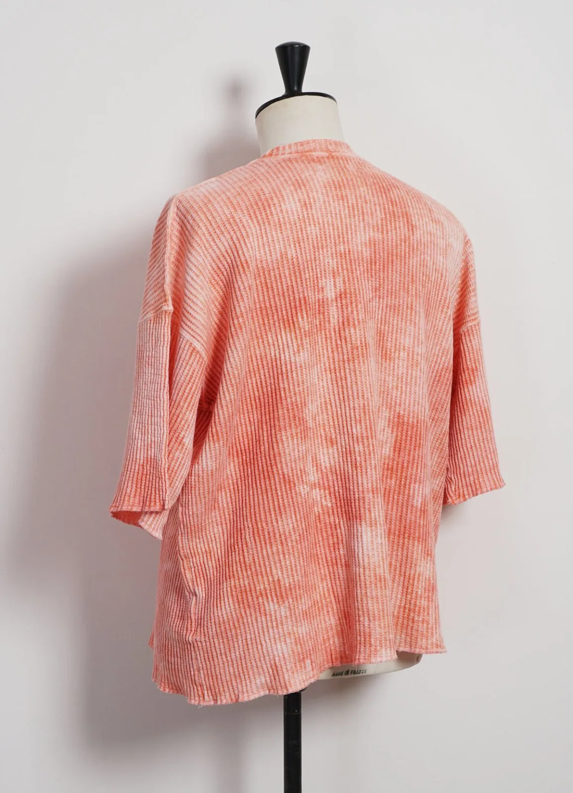 TIE DYE T-SHIRT | Enzyme & Silicon Washed Thermal Crewneck | Pink