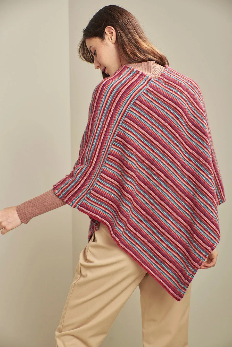 Uneven Poncho Baby Alpaca Color China