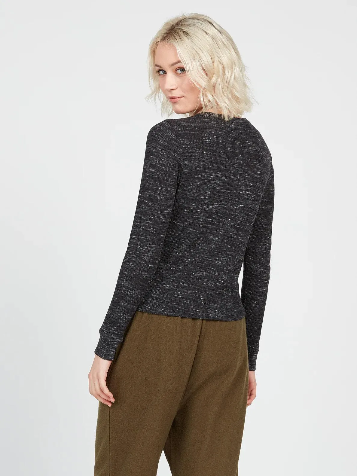 Volcom Knit Top Space N Stone Black