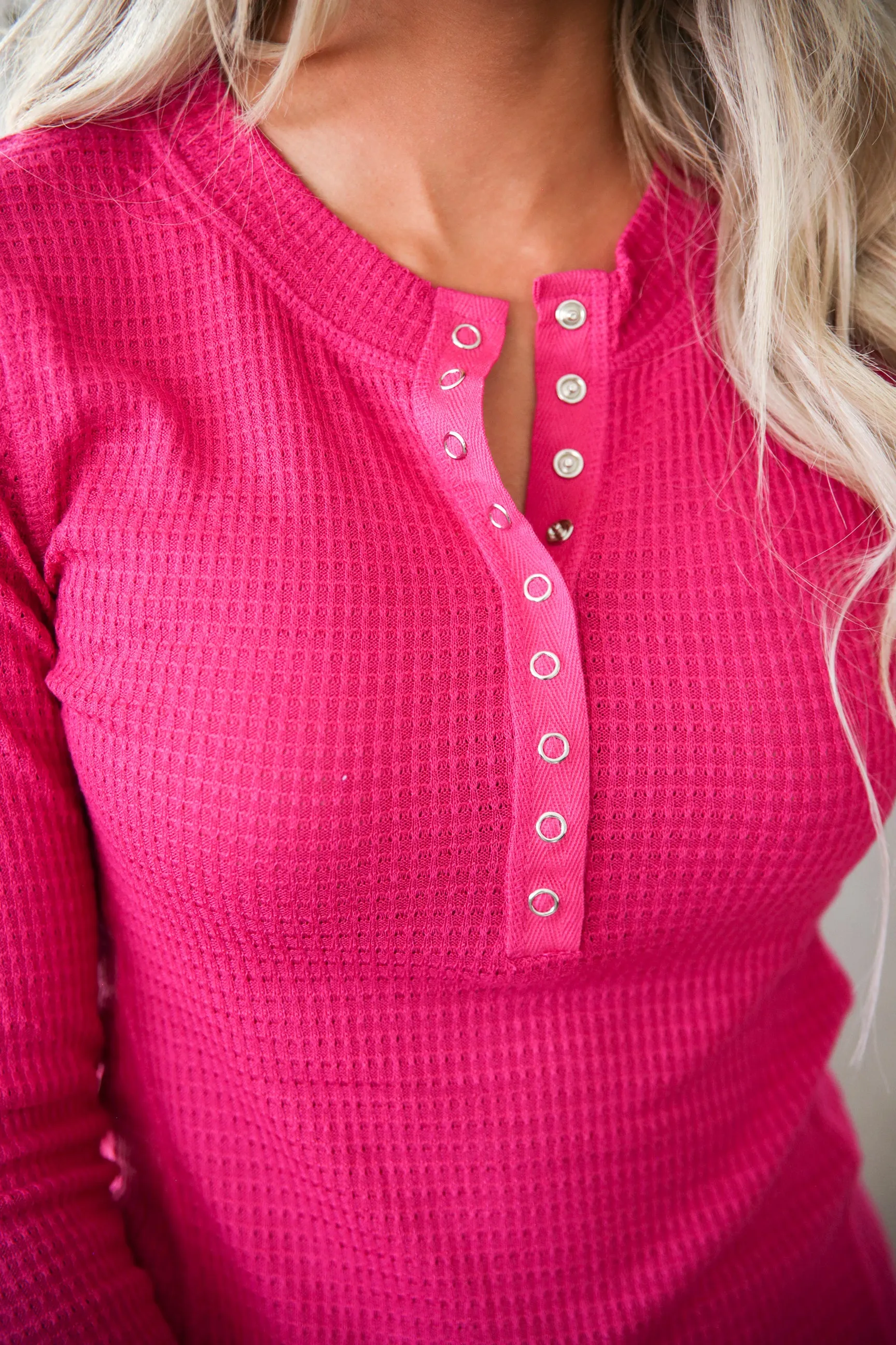 Whitley Waffle Henley Top