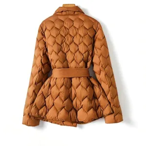 Women Silk Puffer Coat